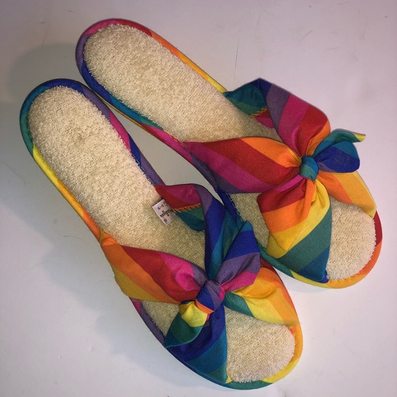 rainbow house slippers